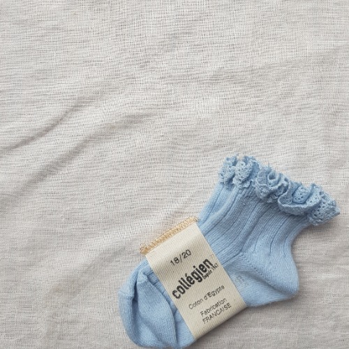 [ 꼴레지앙] LiLi Ankle socks no.132 Bleu de Pastel
