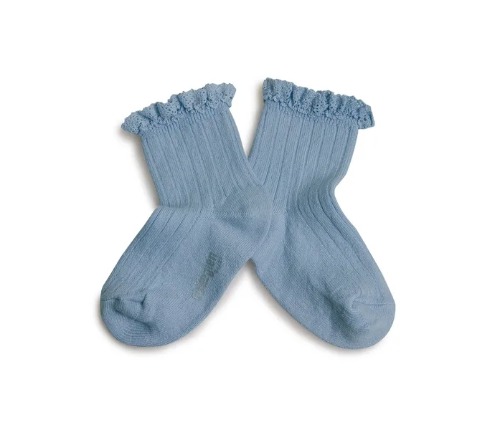 [ 꼴레지앙] LiLi Ankle socks no.803 Bleu Azur
