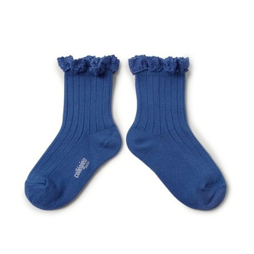 [ 꼴레지앙] LiLi Ankle socks no.615 Bleu Saphir