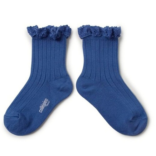 [ 꼴레지앙]  LiLi Ankle socks  no. 615  Bleu Saphir