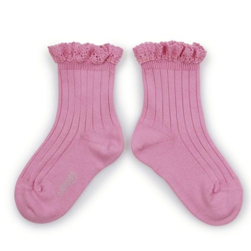 [ 꼴레지앙]  LiLi Ankle socks  no. 600 Rose Bonbon