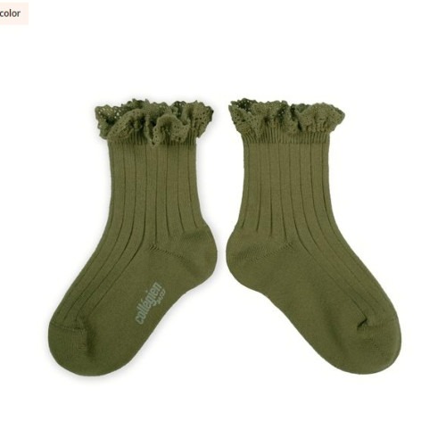 [ 꼴레지앙]  LiLi Ankle socks  533 Olive du Lubéron
